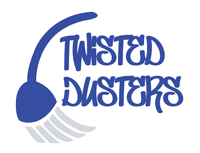 Twisted Dusters - Limber blue clean cleaning dust dusting illustration logo twist