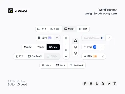 Create UI Design System - Button [Group] button button group code library component design system figma mcp radix react segmented shadcn tab menu ui ui kit ui library ux