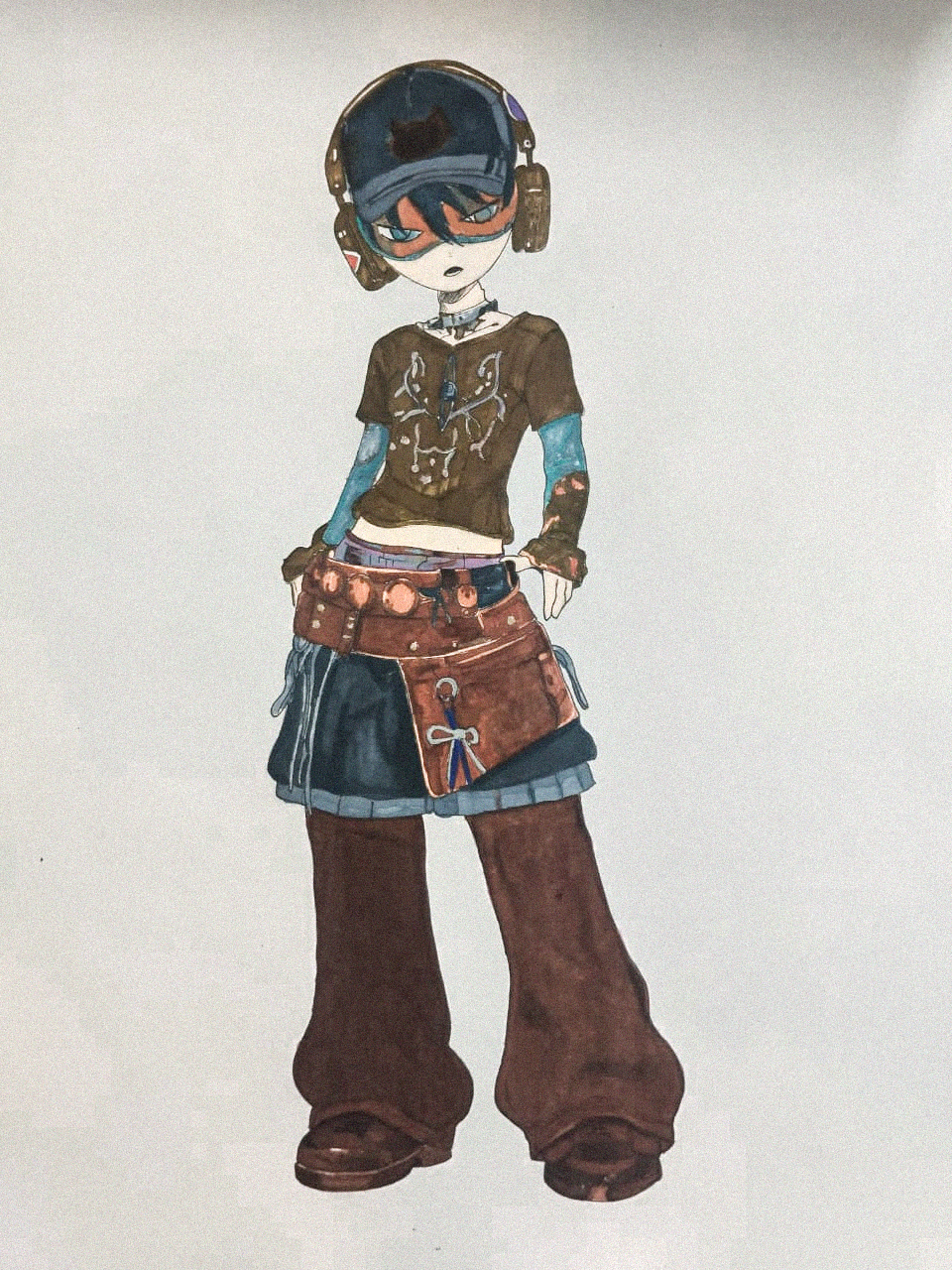 character visual development accessory design character concept character design character illustration concept art costume design fashion design full body character grunge aesthetic outfit design silhouette design streetwear stylized character texture study visual development
