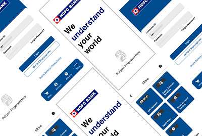 HDFC Mobile Banking App app banking hdfc mobile ui ux
