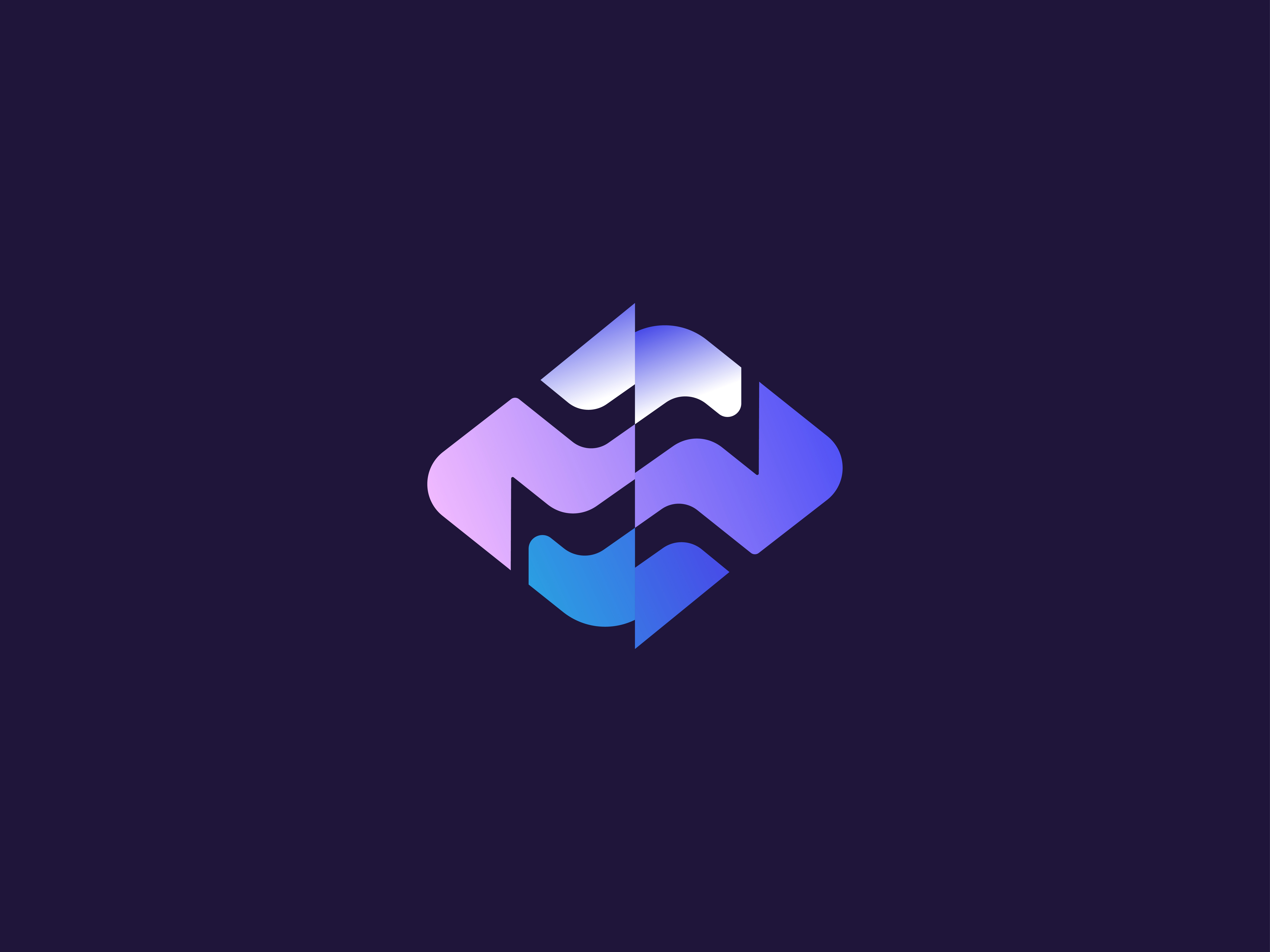 MW — Logo Design for a Modern Tech Brand abstract logo blue purple gradient brand identity branding 2026 creative logo dark background diamond logo flat logo geometric logo gradient logo logo concept logo design logo designer logo inspiration logomark minimal logo modern branding startup branding tech logo visual identity