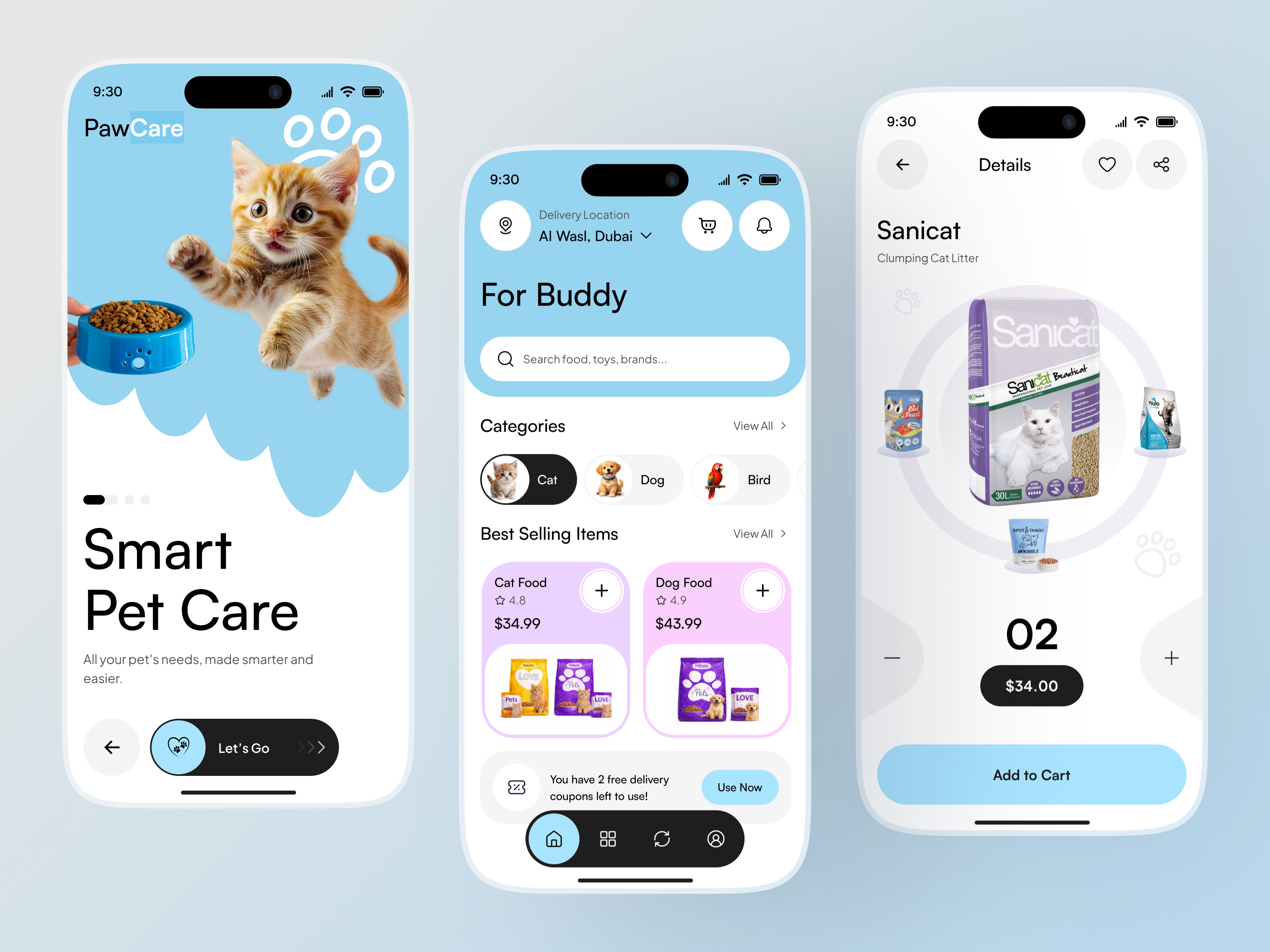 Smart Pet Care App UI 🐾