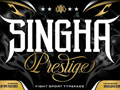 Singha Prestige athletic font boxing font branding branding font custom font display font fight font font font design font duo font style free font gym font logo font mma font poster font script font serif font sport font streetwear design