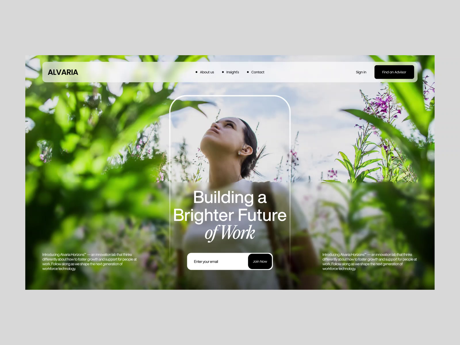Example of Workspace website design
