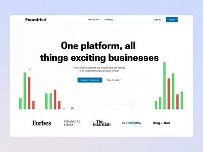 All things exciting businesses landing page UI design design financial freelance interface investing landing page ui ui design ux ux design uxui