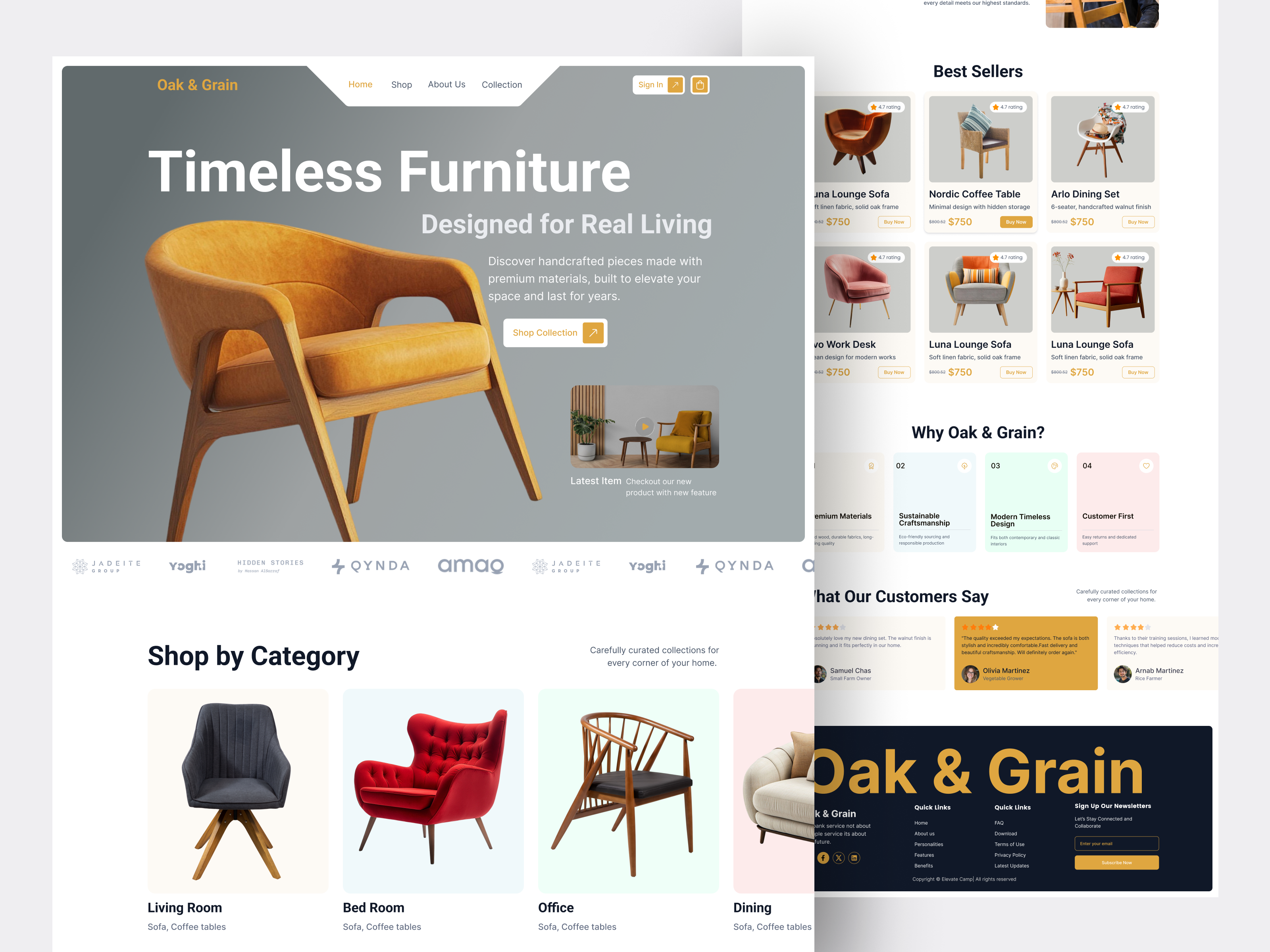 Example of Premium Landing Page UI/UX Design