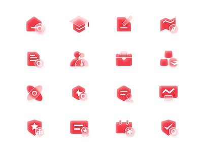 Red Icons graphic design icon