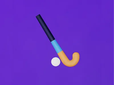 Hockey 🏑 3d art blender blender 3d design game graphic graphic design hockey icon illustration render rendering sports