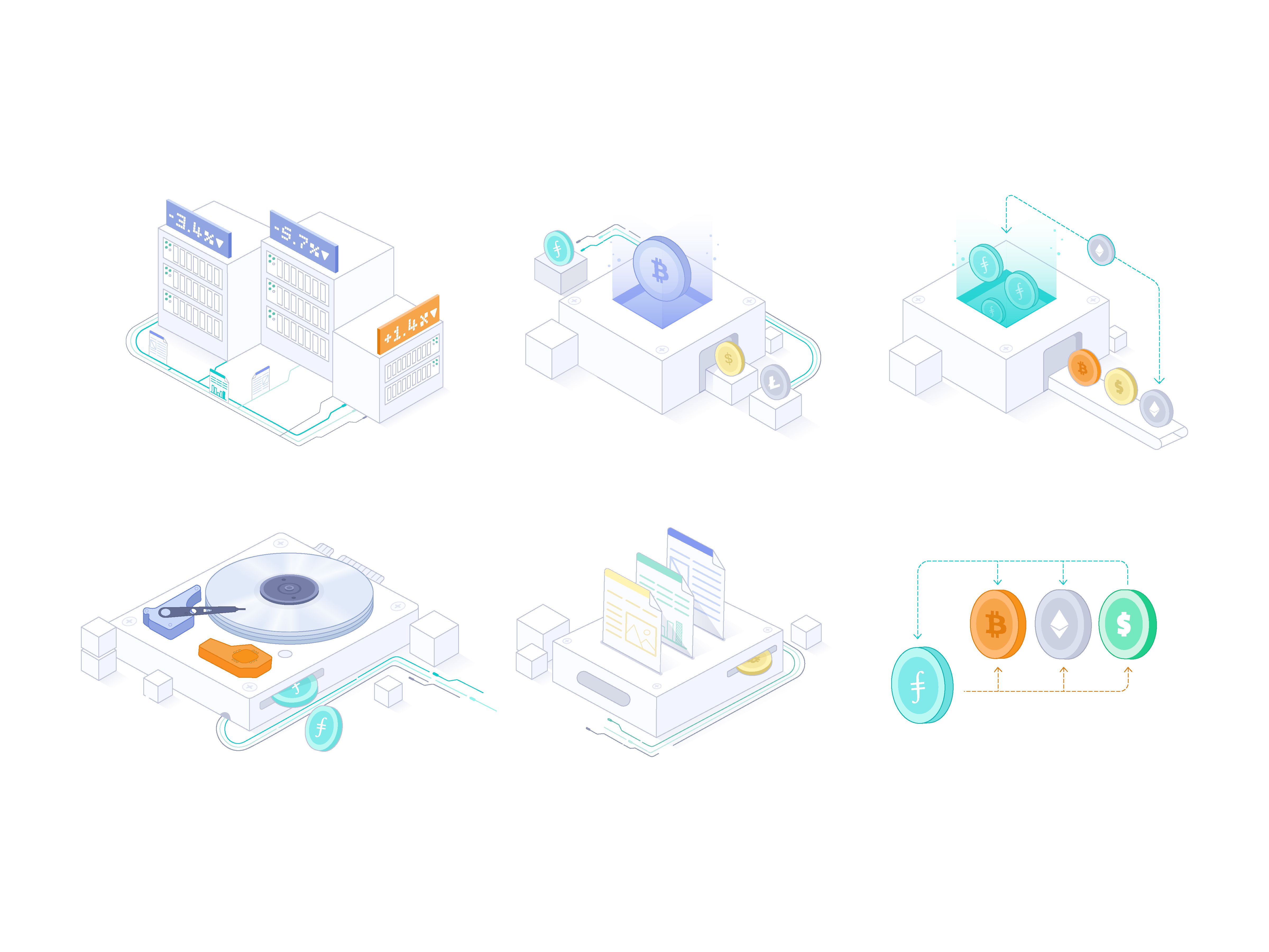 Example of Tech Concept Illustrations | Set Of 10