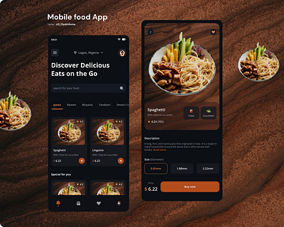Mobile Food App design food foodapp foodappuidesign hospitalityindustry ui ux