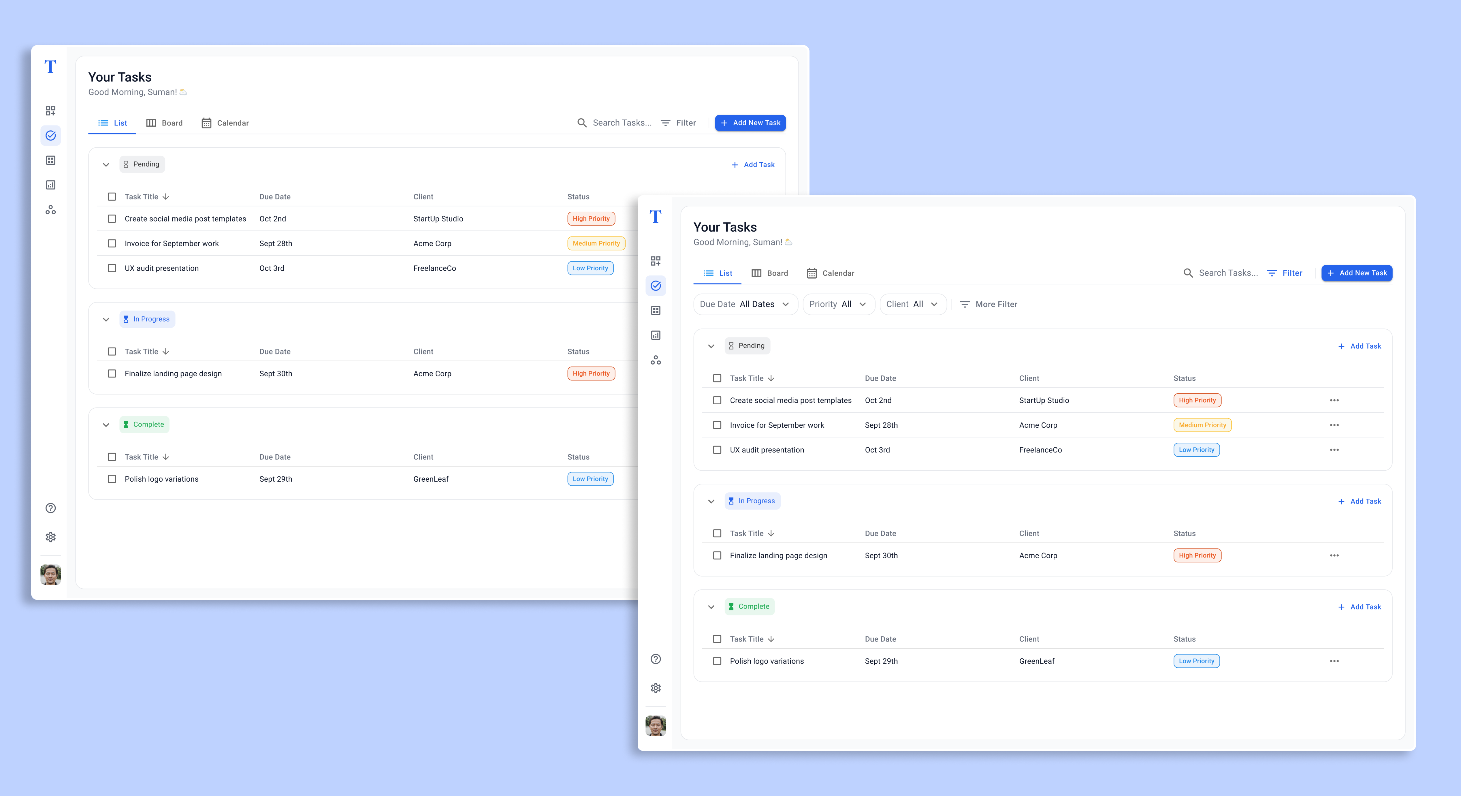 Task Management Web App by Ahladita Tiwari on Dribbble