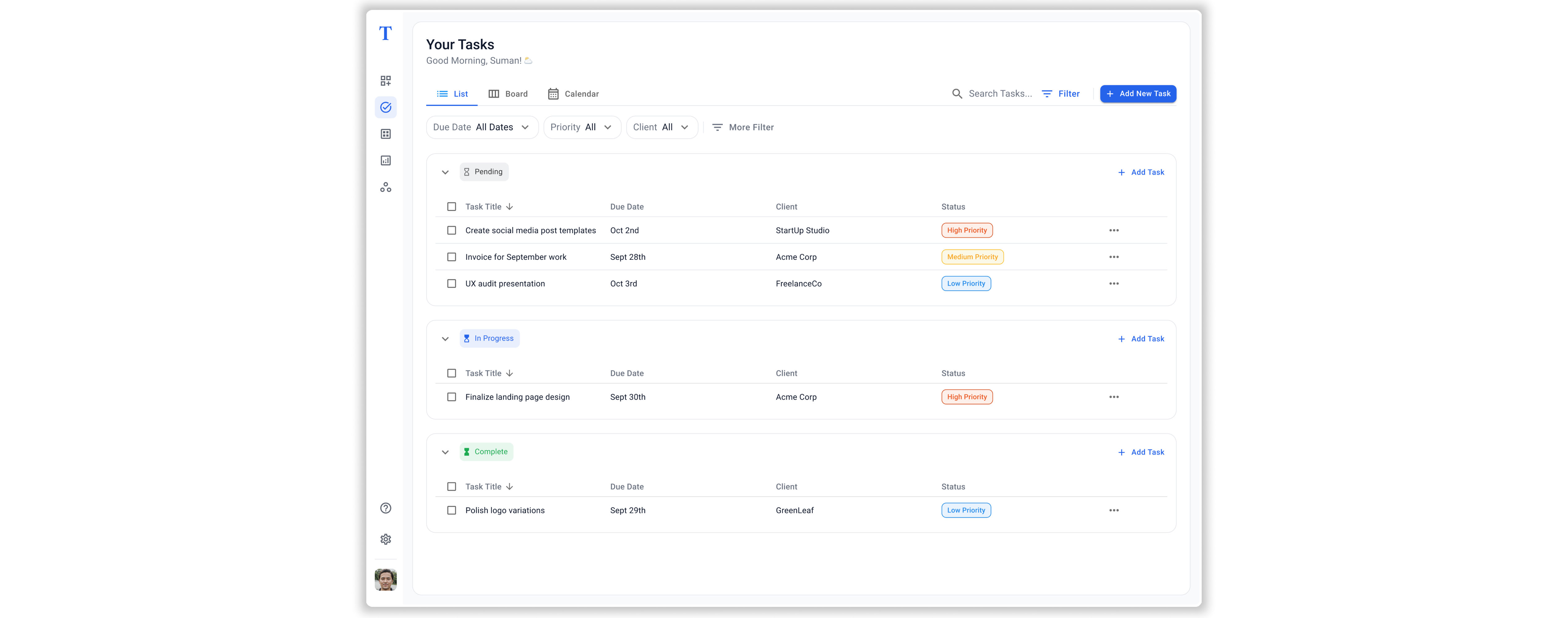 Task Management Web App by Ahladita Tiwari on Dribbble