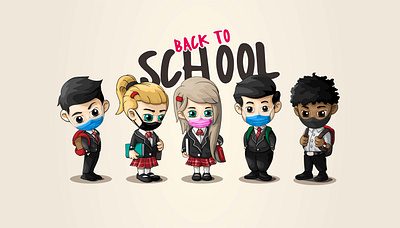 Back to School! 3d anime chibi chibi cartoon cute cute anime student cute cartoon graphic design school student cartooon