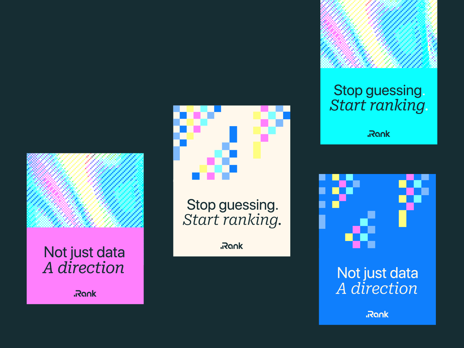 Rank - Brand Cards abstract logo ai logo analytics logo automation logo bold logo branding cards data logo enterprise logo finance logo fintech logo futurisitc logo growth logo saas logo simple logo socials startup logo tech logo technology logo wordmark