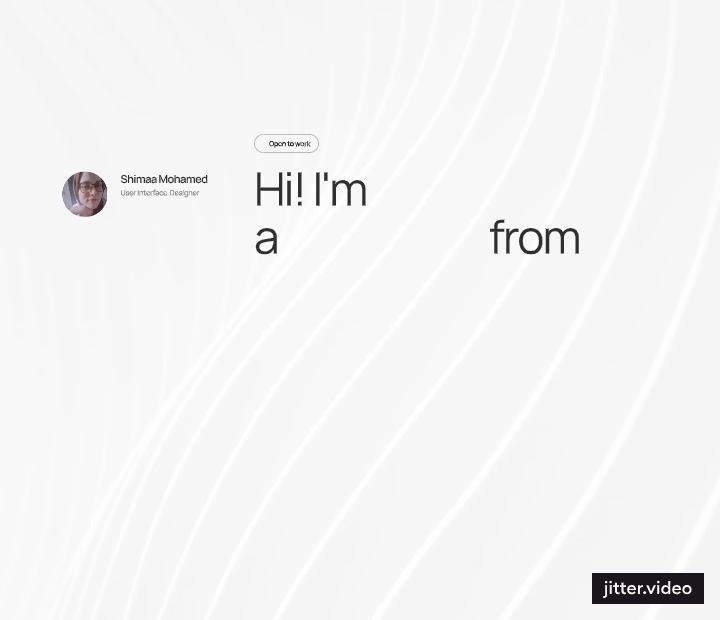 Personal Portofello animation motion graphics ui