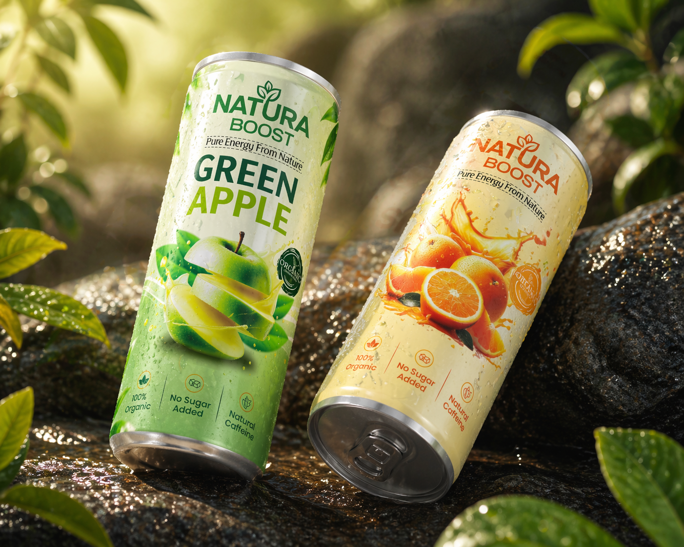 Example of Beverage Bottle Drink Can Label Design 