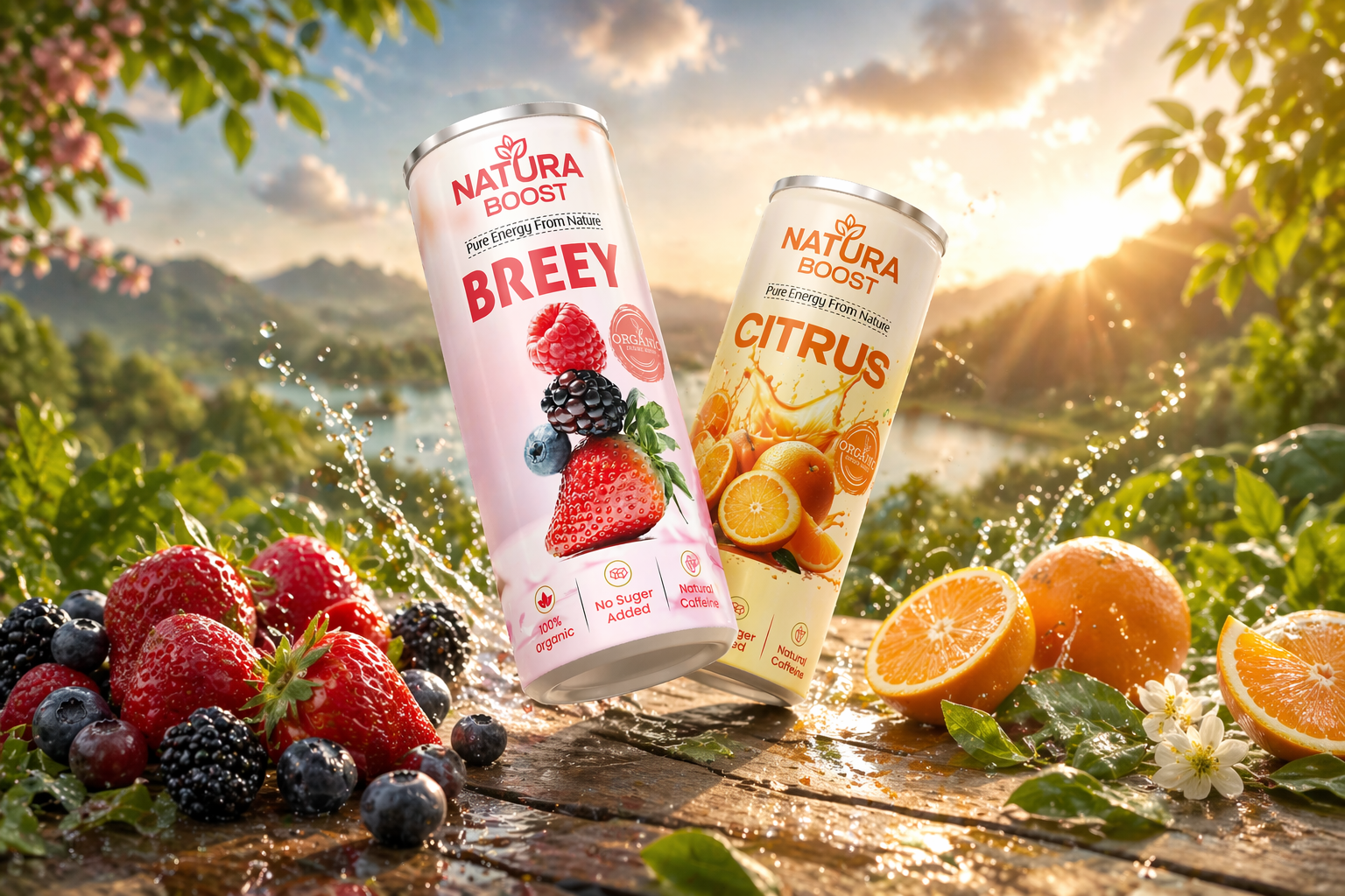 Example of Beverage Bottle Drink Can Label Design 