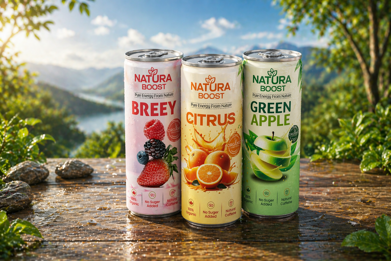 Example of Beverage Bottle Drink Can Label Design 