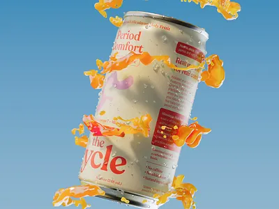 On the cycle 3d 3d art art can fresh graphic design houdini karmaxpu motion motion design product render water