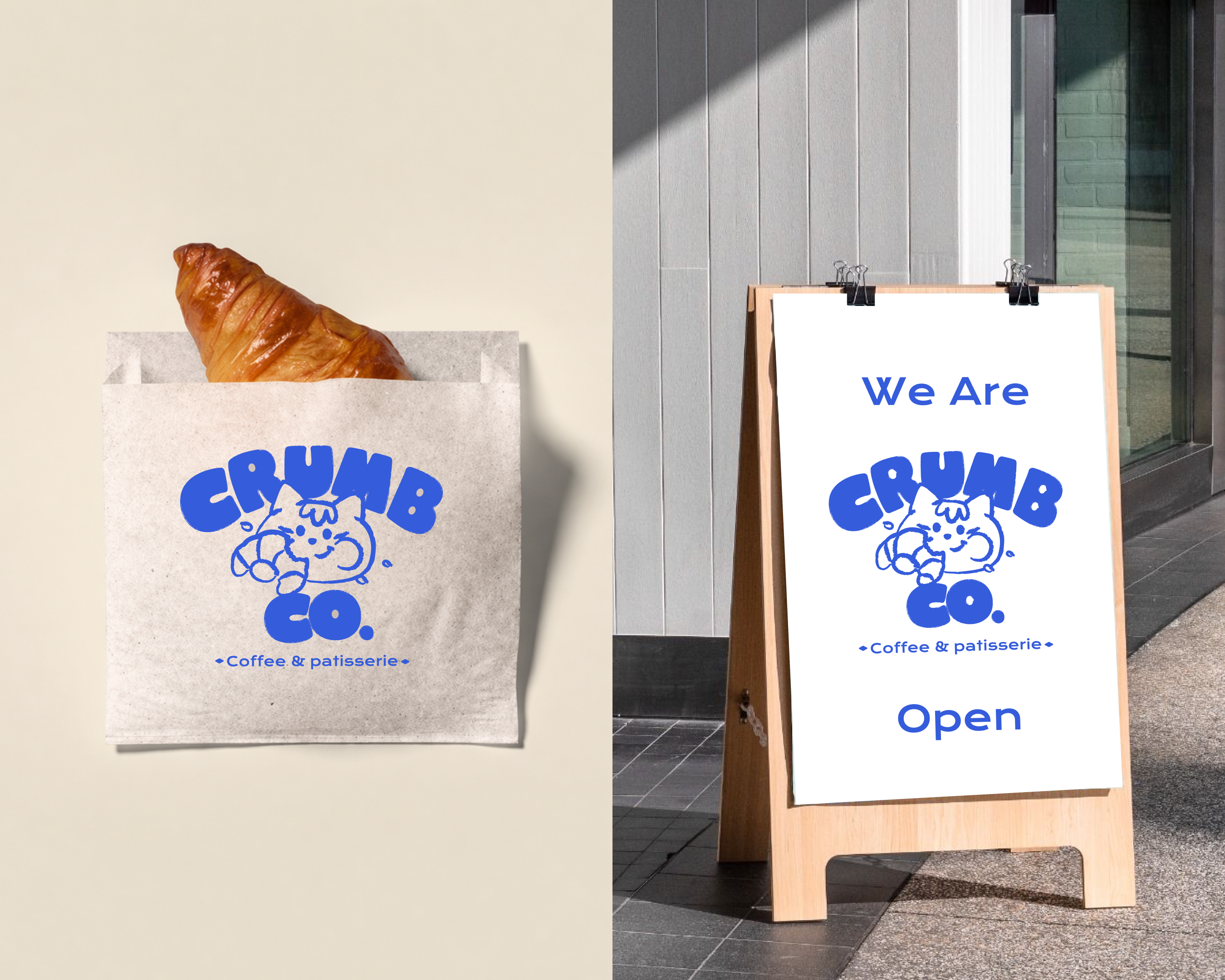 Crumb Co. Coffee & Patisserie — Logo Design branding branding pastry character design graphic design illustration logo logo design pastry logo