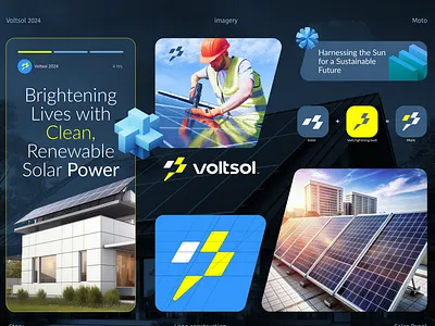 Voltsol – Solar Energy Brand Identity Design brand design brand identity branding branding system clean energy color identity energy branding graphic design logo construction logo design logo designer logo process logomark mobile branding negative space solar branding wordmark solar energy sustainable design typography design