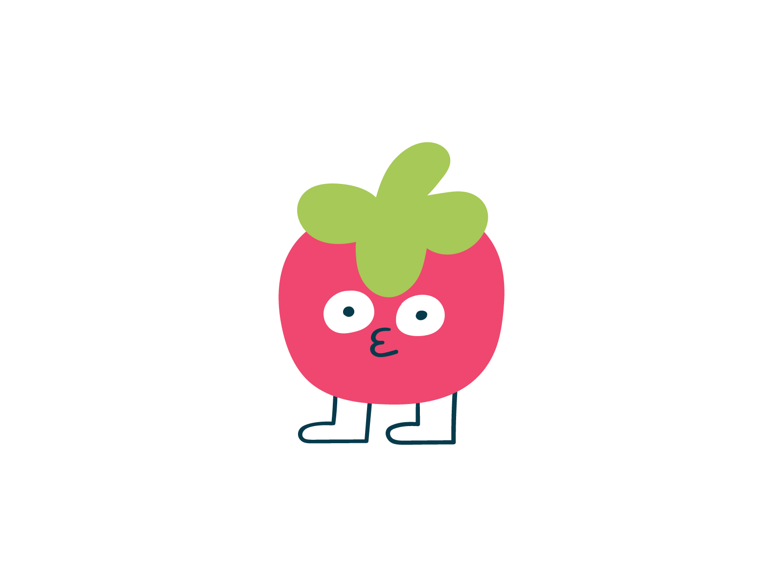 Tomato branding character clean cute design graphic design icon illustration little logo mark simple symbol tomato vegetarian