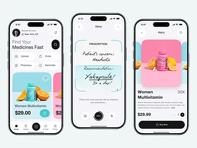 AI Healthcare App - Prescription Management Mobile App ai healthcare app concept digital health healthcare app healthtech ios app design medical app medication management mobile app pharmacy app prescription scanner product design user experience user interface