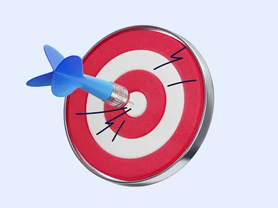 3D Bullseye Darts Target 3d 3d animation 3d icon 3d illustration aim animation dart hit darts goal motion motion design success target ui animation