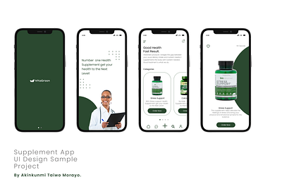 Supplement Mobile App Ui Sample