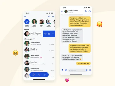 Daily UI #013 - Direct Messaging chat app dailyui messaging messaging app minimal mobile design ui user interface ux