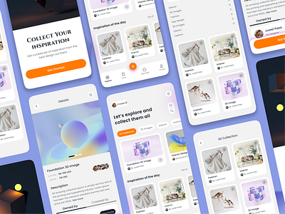 3D Collection App Concept 3d 3d app animation app design art collection branding collection app design fashion graphic design illustration logo mobile app typography ui ui design uiux design ux ux design vector