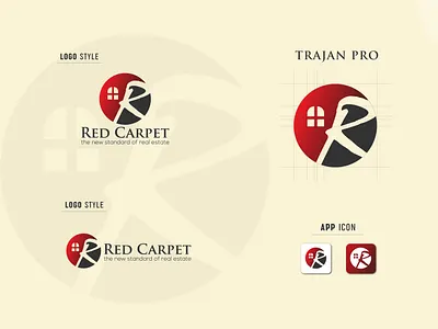 Red Carpet Real Estate Branding 3d animation app logo branding branding identity calligraphy creative logo flat logo graphic design illustration logo logo design modern motion graphics r icon r logo r symbol real estate logo typography unique logo