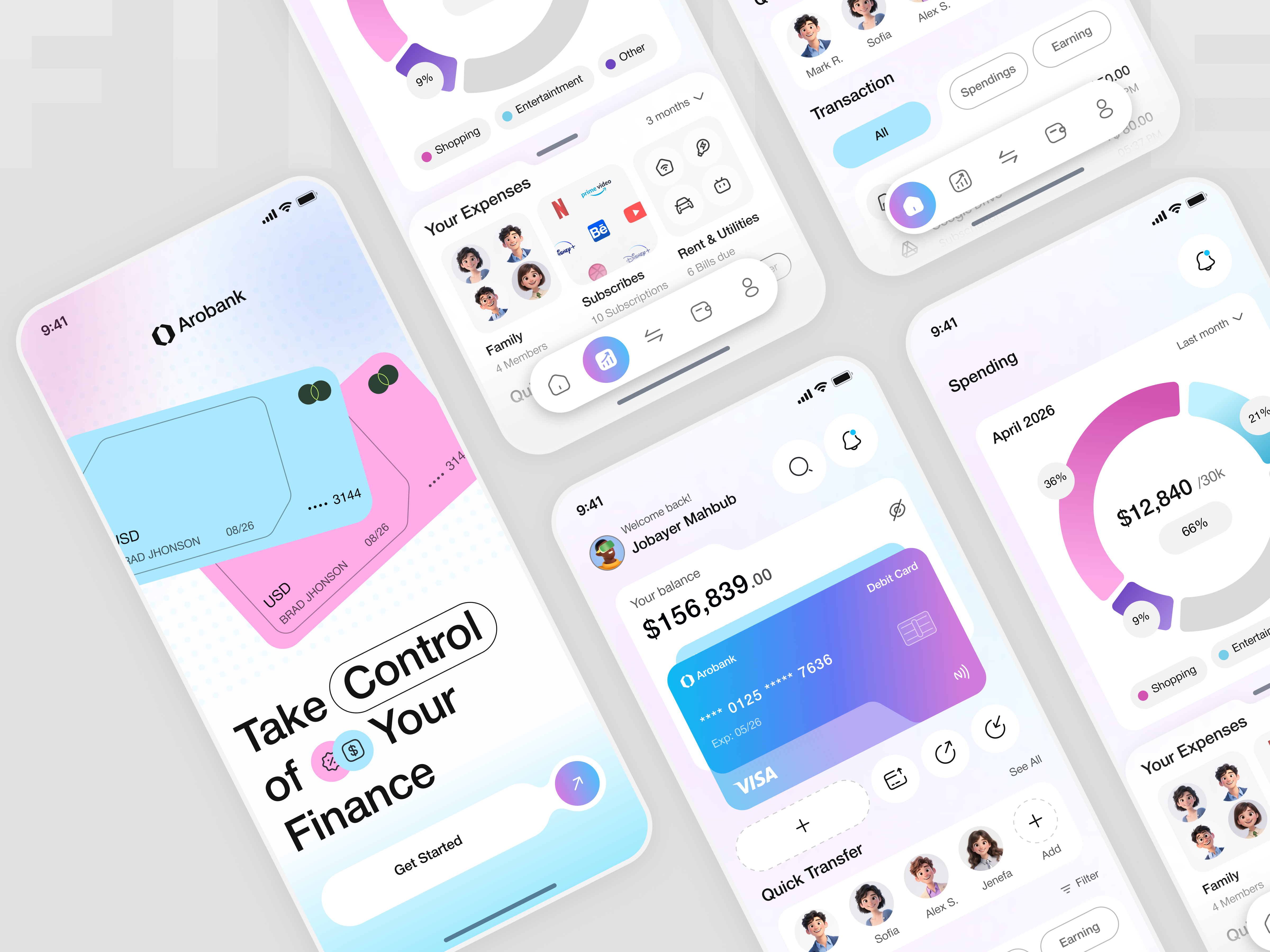 Finance Tracker Mobile App UI app app design bank banking charts finance app financial fintech app investment line chart mobile mobile app mobile responsive payment pie chart startup ui uiux wealth