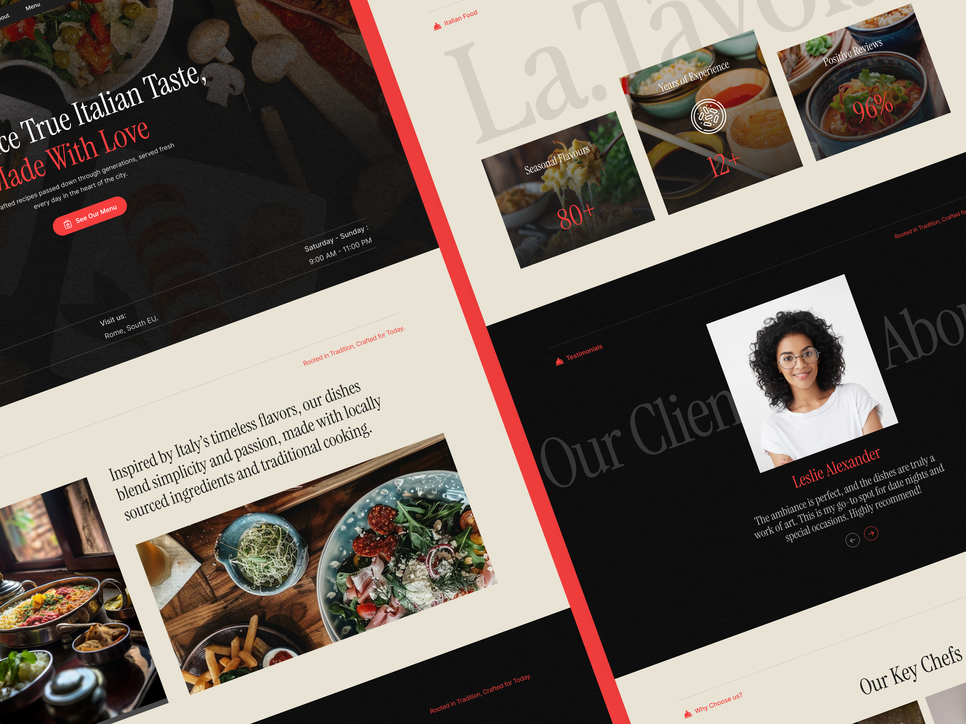 Example of Modern & Clean Restaurant Website Design