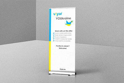 Roll-up banner for the exhibition branding design graphic design