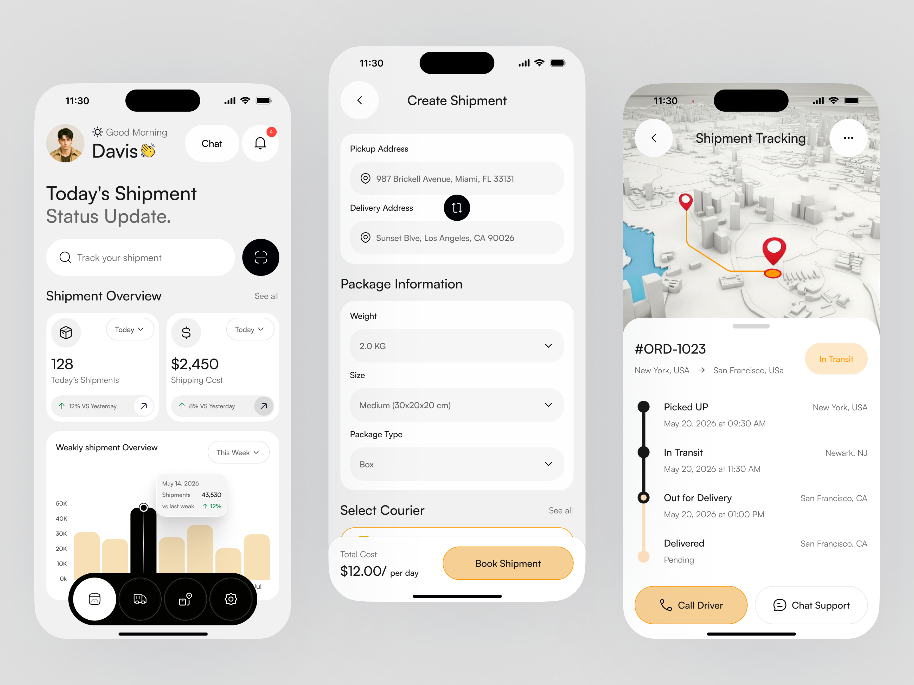 Smart Delivery System | Logistics & Shipment Tracking App Design