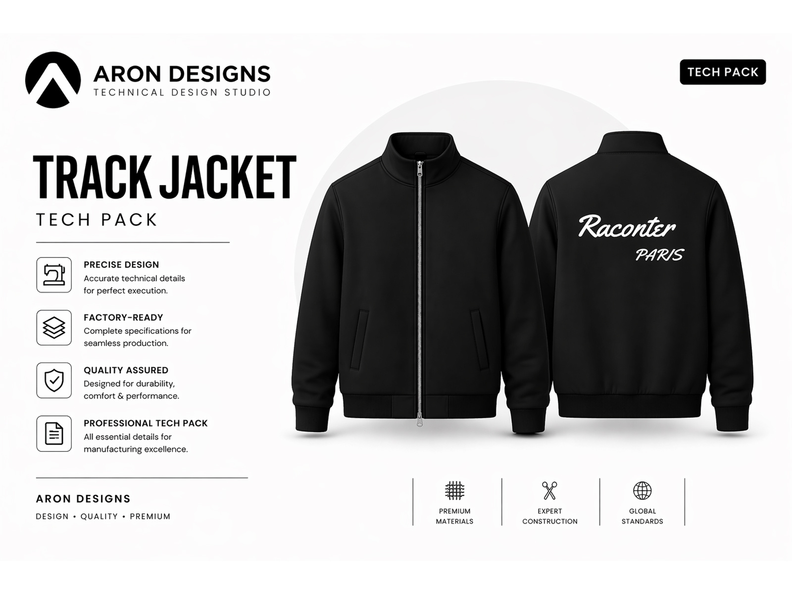 ZIP-UP TRACK JACKET DESIGN | TECH PACK & TECHNICAL FLAT 2d illustration appareldesign apperal design clothingdesign drawing fashioncad fashiondesign flat sketch garmentdesign graphic design jacketdesign manufacturingready outerwear productdesign streetwear technical illustration technicaldesign techpack trackjacket zipupjacket