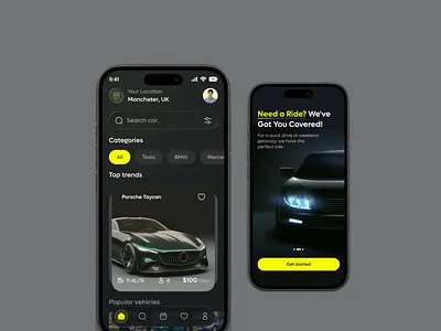 Car Rental Mobile App – Modern Booking UI app design automotive ui booking app car booking app car rental app clean ui dark ui dashboard ui dribbble design ecommerce ui figma design minimal ui mobile ui modern ui product design travel app ui design user interface ux design vehicle app