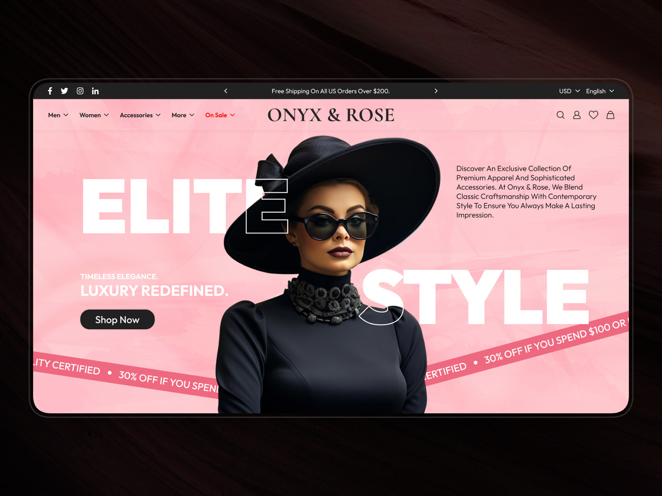 Example of Modern E Commerce Website UI/UX Design
