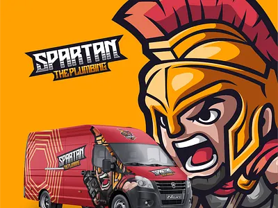 Spartan The Plumbing brand branding design emblem forsale graphic design illustration jets logo motion graphics plumbing sport vector