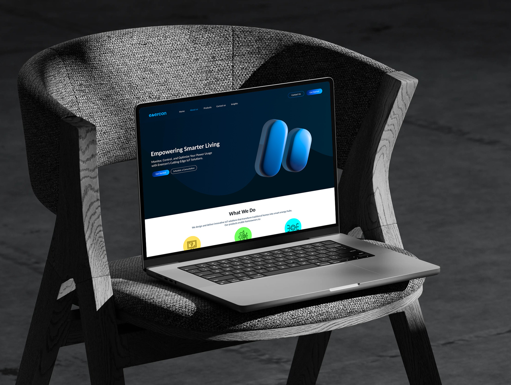 Smart Energy Website Redesign: Branding, 3D Visuals & U 3d product render 3d website branding conversion design homepage design interaction design landing page logo design modern website packaging design premium website product design responsive design saas design smart home startup website tech website ui ux design web design website redesign