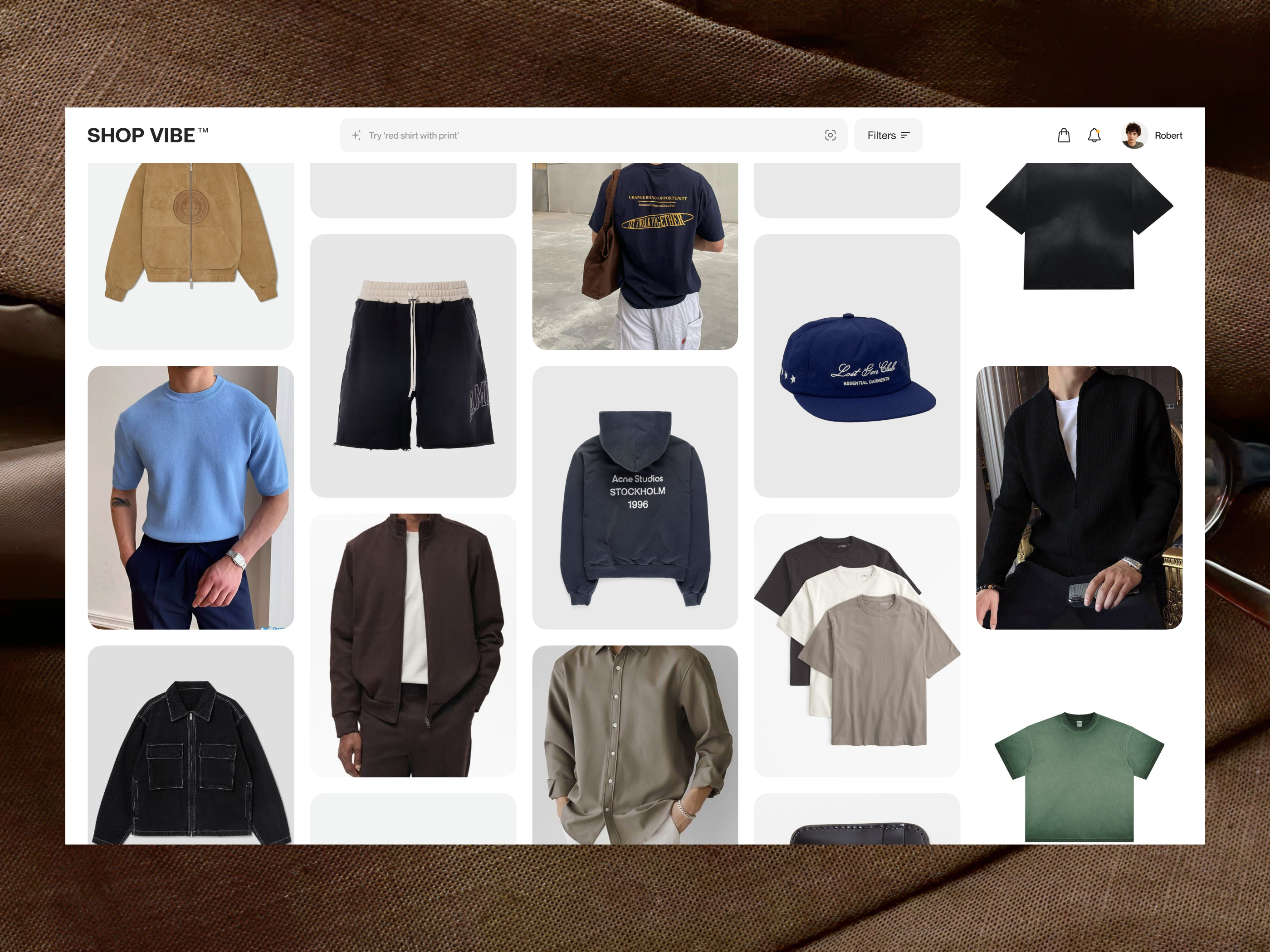 SHOP VIBE – Visual Search Grid
