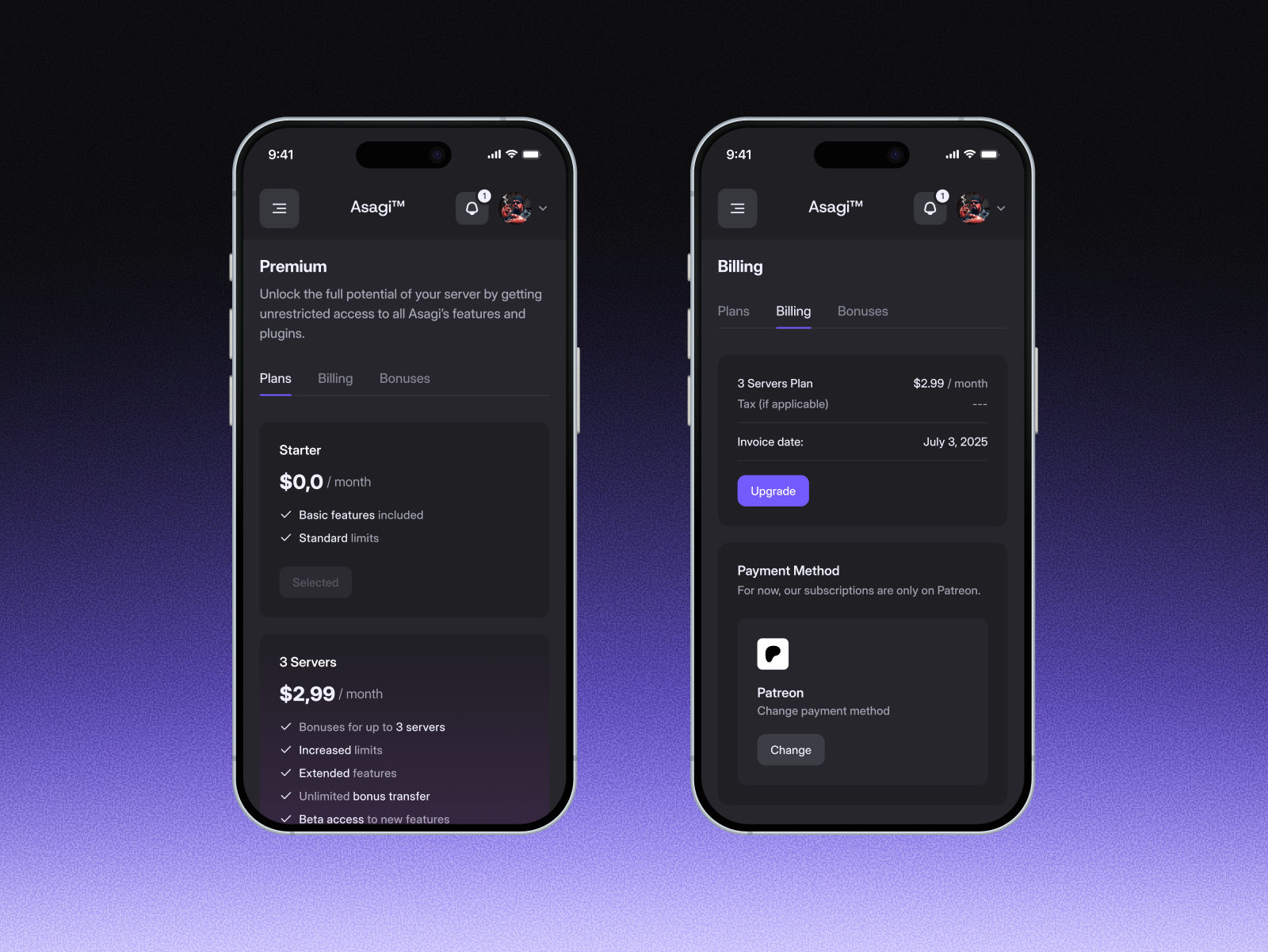 Mobile Dashboard | UXUI for Discord Bot