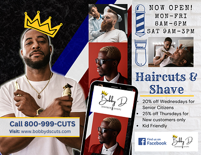 Flyer for a Barbershop flyer graphicdesign business