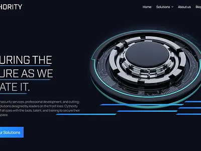 Cythority cybersecurity website animation branding graphic design typography ui