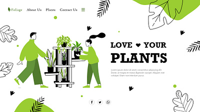 Plant Care | Landing page branding design graphic design illustration logo ui vector