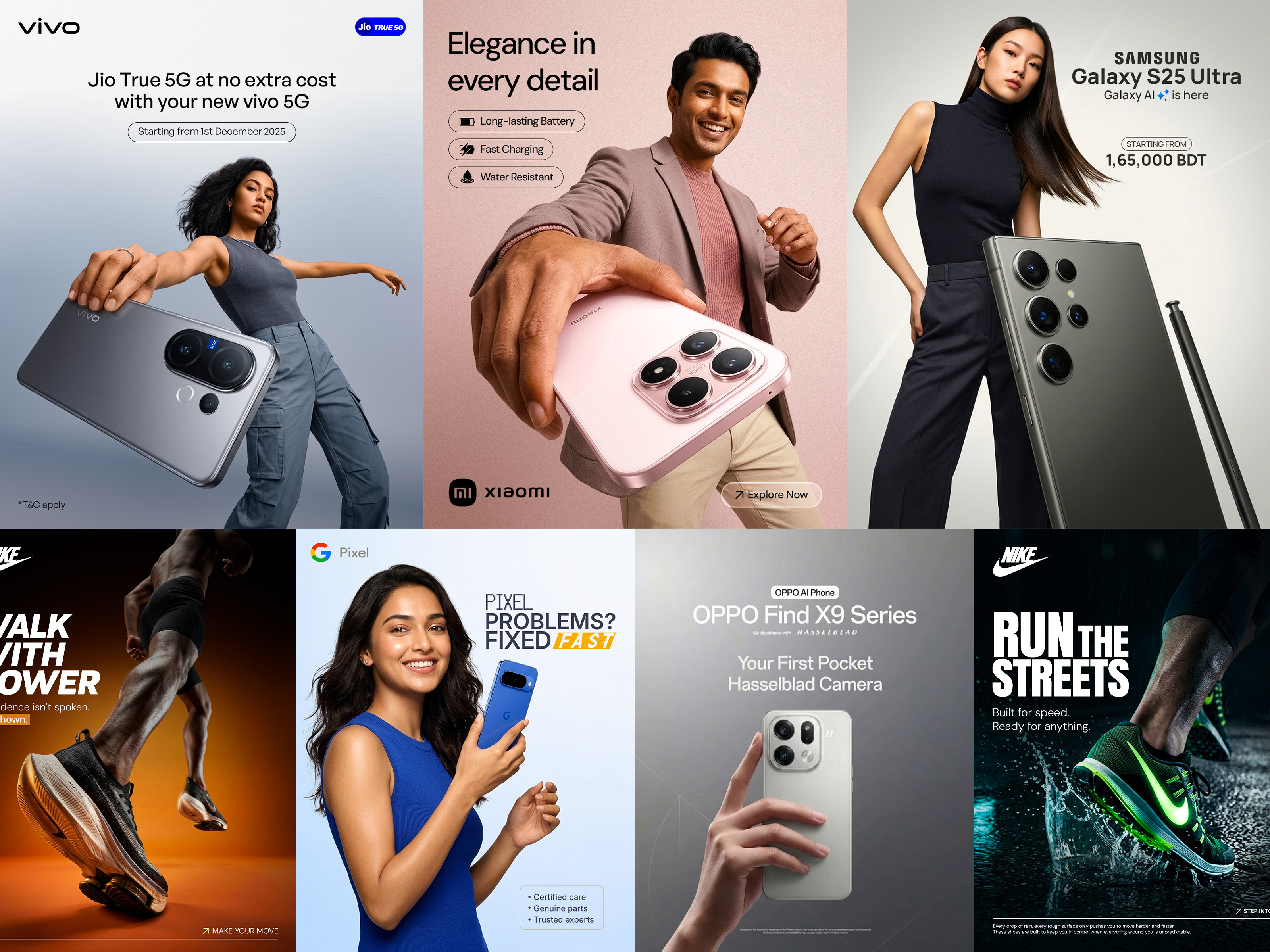 Ad Design Portfolio: Smartphones & Lifestyle Brands advertisingdesign brandidentity branding commercialdesign creativedesign designinspiration graphic design graphicdesign posterdesign