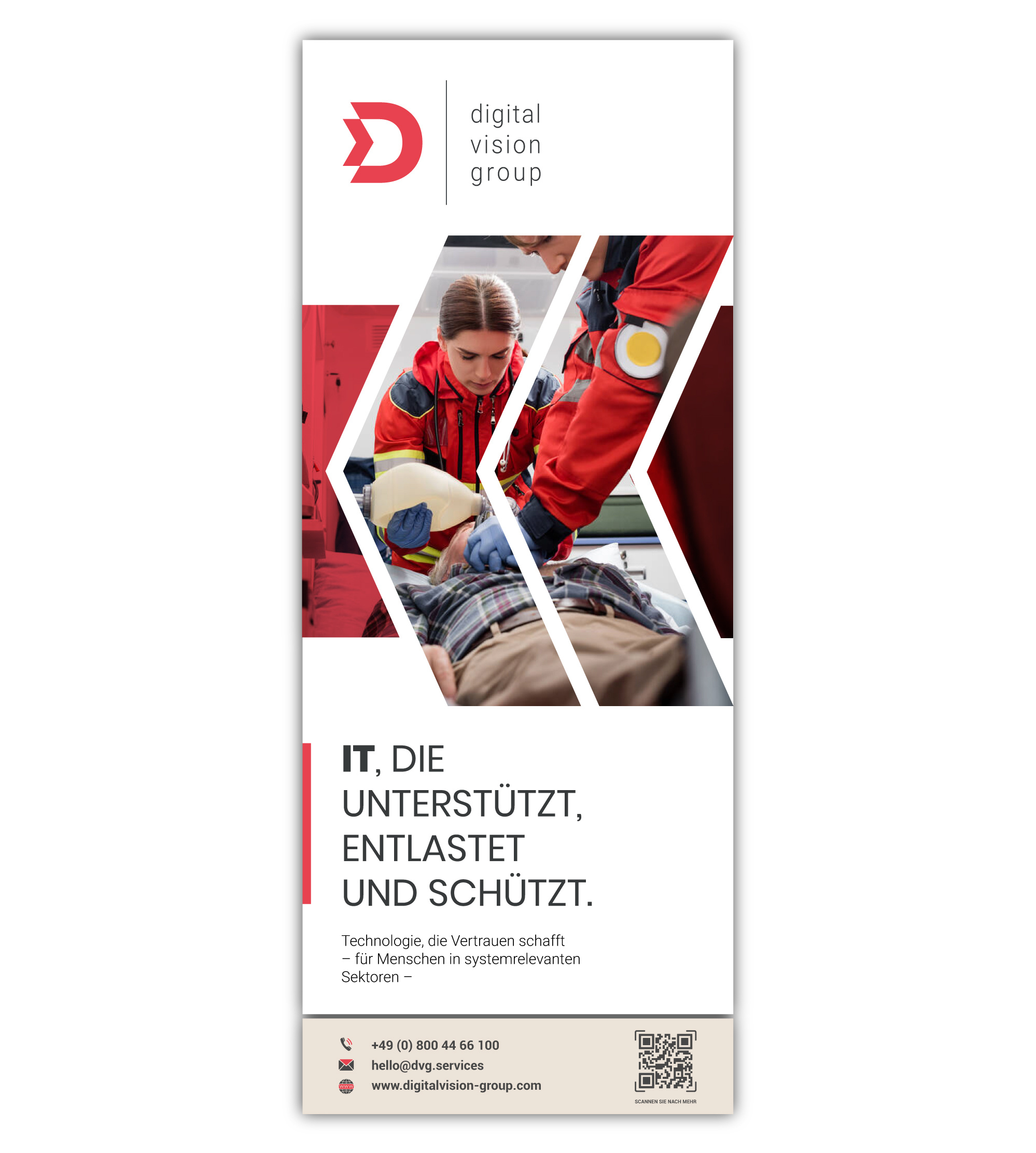 Healthcare IT Banner Design for Digital Vision Group banner design branding design graphic design marketing design print design