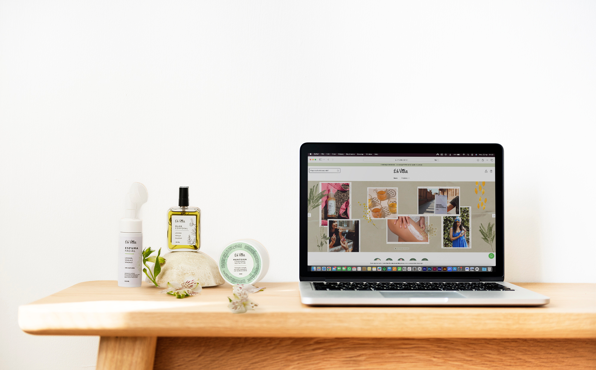 E-commerce Eh Vida branding ecommerce graphic design illustration ui vegan cosmetics website design