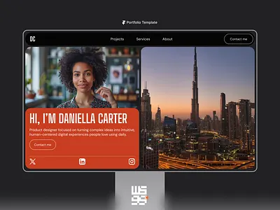 RUVELLO Personal Portfolio Framer template framer graphic design portfolio template ui uiux website